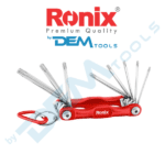 Imbuszkulcs készlet Torx, összecsukható, aluminium, 8 részes,  (1,5-8 mm)