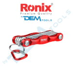 Imbuszkulcs készlet Torx, összecsukható, aluminium, 8 részes,  (1,5-8 mm)