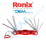 Imbuszkulcs készlet Torx, összecsukható, aluminium, 8 részes,  (1,5-8 mm)