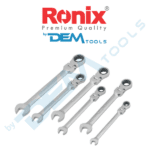 Racsnis csillag-villáskulcs, csuklós CRV 8-17 mm