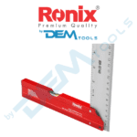 Aluminium derékszög libellával, 410x185x12 mm