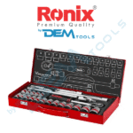 Racsnis dugókulcs kulcs készlet, 18 részes, 1/2" 10-32 mm