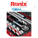 Racsnis dugókulcs kulcs készlet, 18 részes, 1/2" 10-32 mm