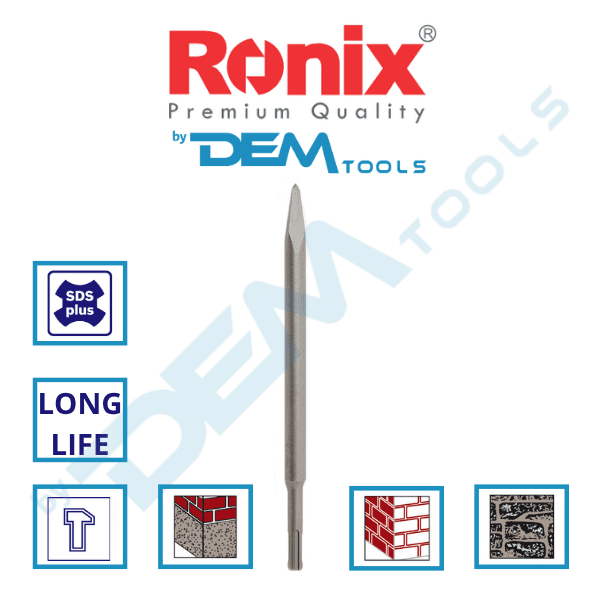 SDS Plus befogású hegyes véső